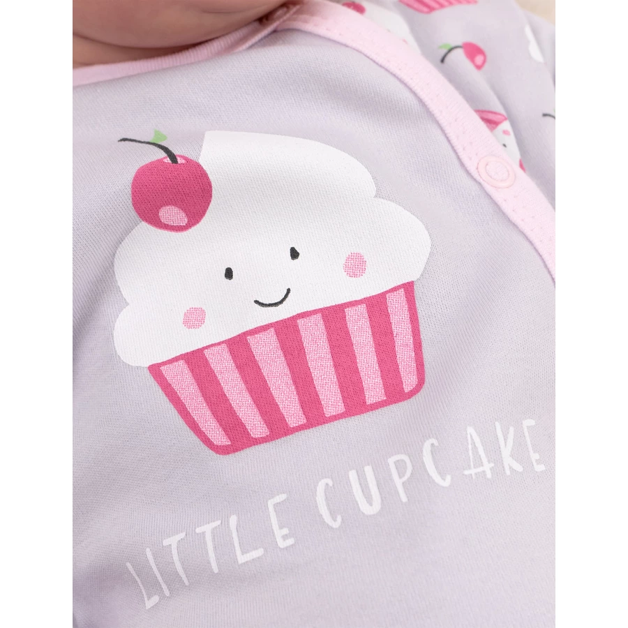 Baby Sweets Schlafanzug Little Cupcake grau rosa