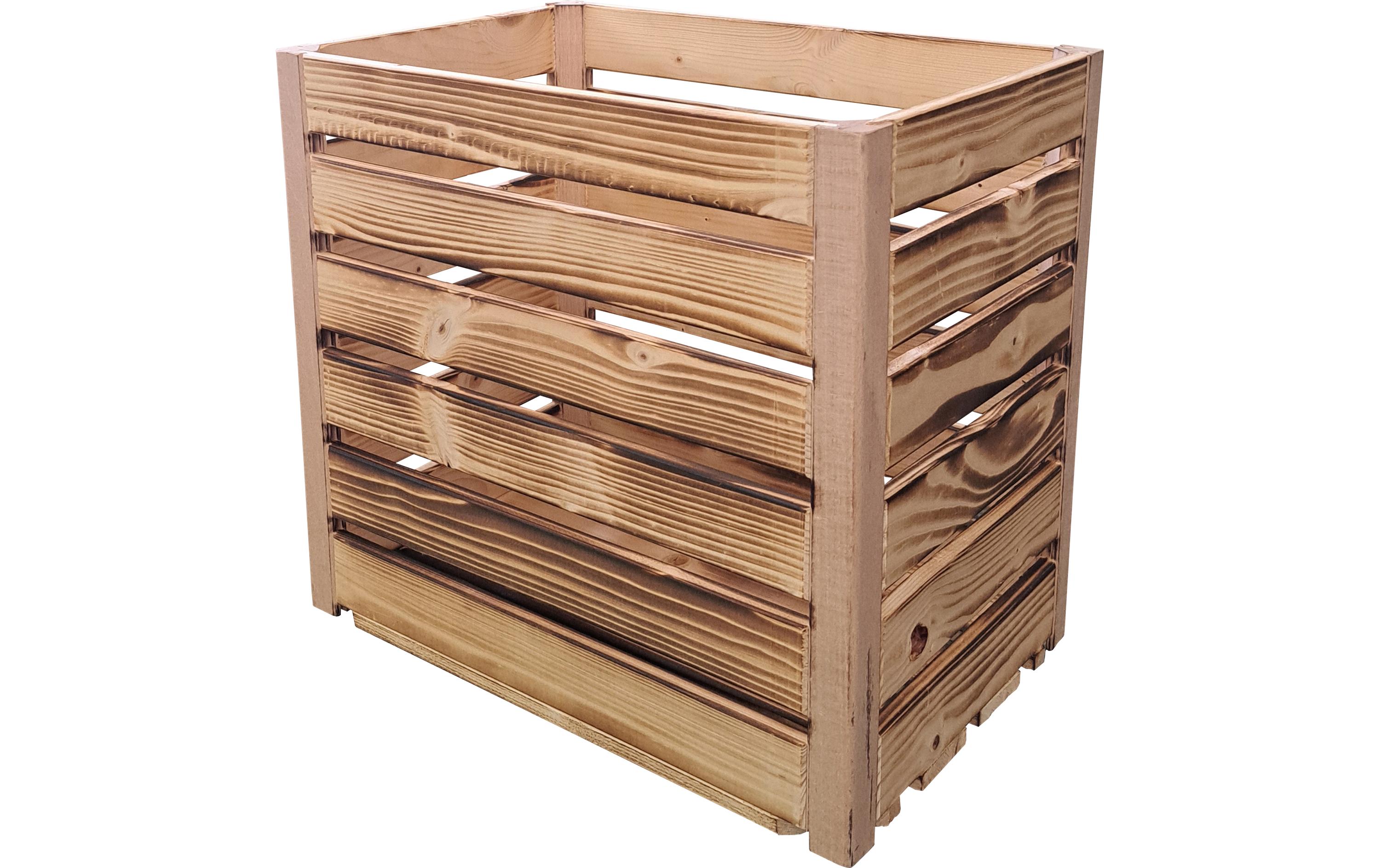 Holzharasse geflammt, 23.3 x 35 x 32 cmModulares Wohnregal