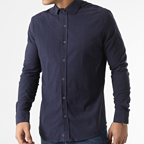 Chemise Manches Longues 3607 Bleu Marine