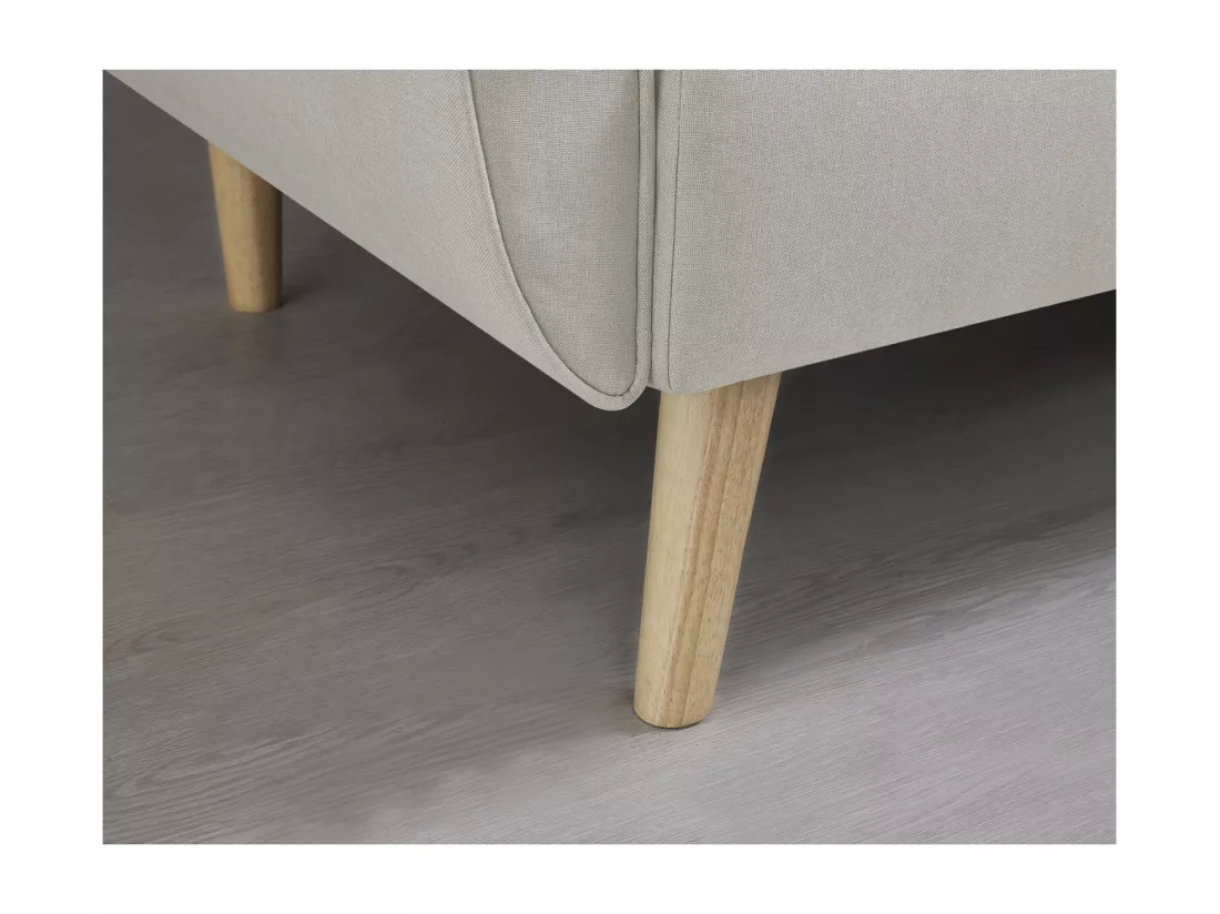 Canapé scandinave convertible 3 places tissu beige BERLIN