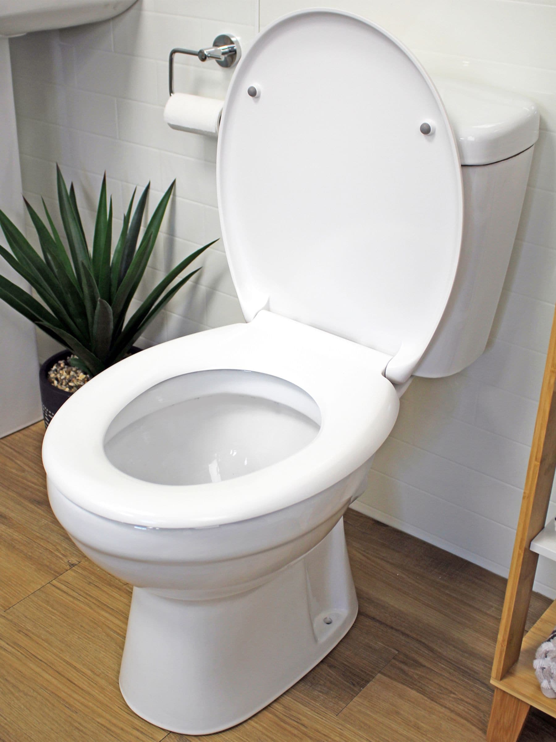 Showerdrape zachte toiletbril met knopen