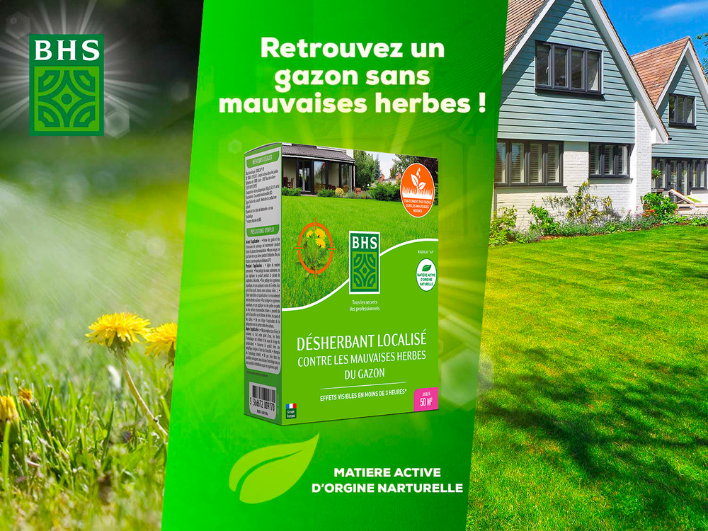 Dg100 | désherbant total gazon localisé contre les mauvaises herbes |