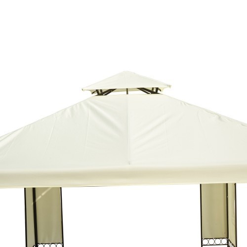 Tenda coberta Outsunny, preta e creme