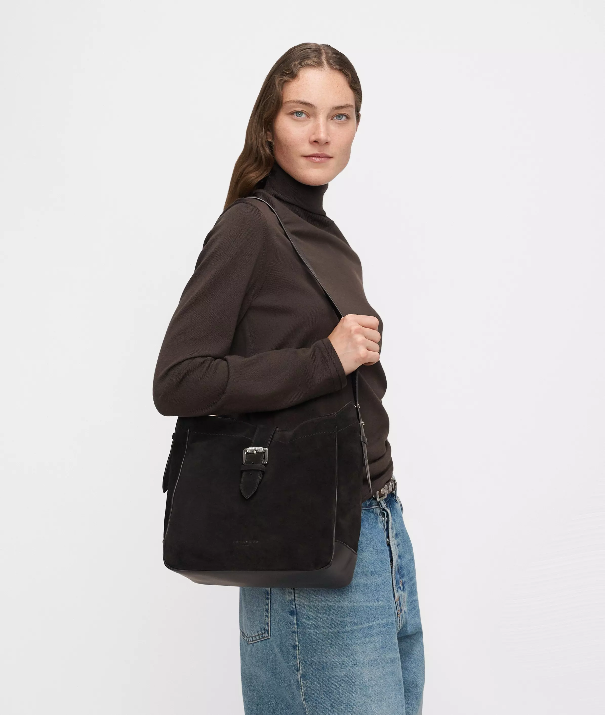 Ren Hobo M Spacious suede bag
