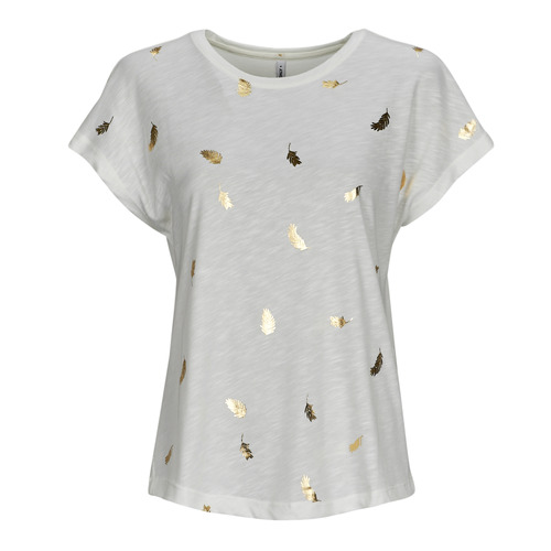 Only - ONLTENNA S/S FOIL TOP CS JRS - Beige