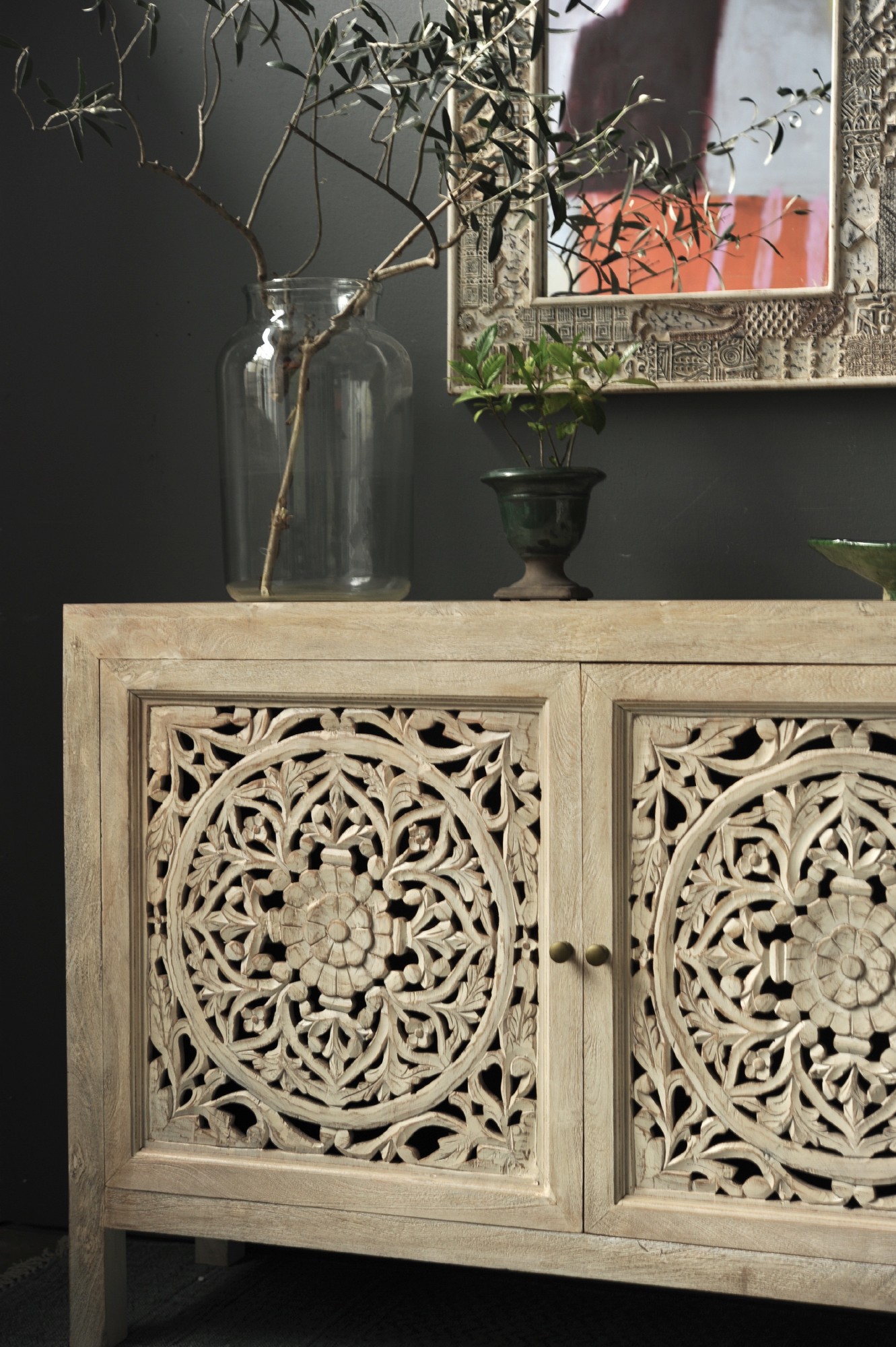 Sideboard 'Doubelle', weiß, B 130 cm, H 90 cm, L 40 cm von fischer's lagerhaus
