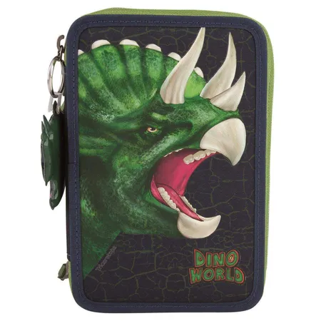 Depesche Dino World Federtasche mit Sound, 3-Fach, sortiert