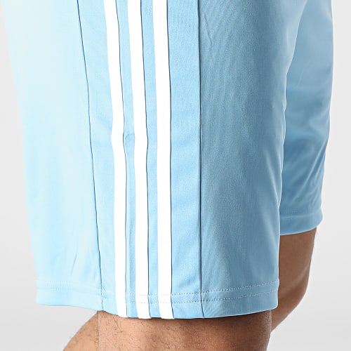 Short Jogging A Bandes GN6720 Bleu Clair