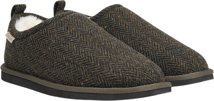 Lovelies PALPANA WOOL - CLOSED WOOL SLIPPERS WITH SHEARLING LINING Army