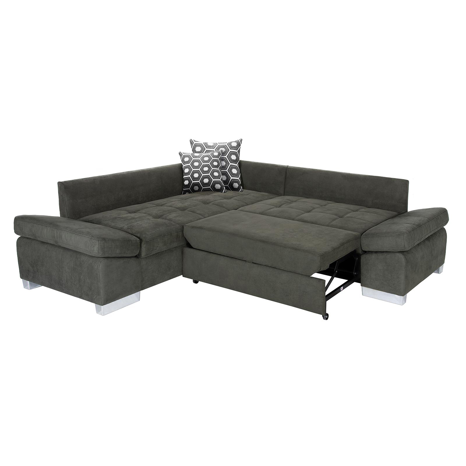 Ecksofa - green - Liegefunktion rechts