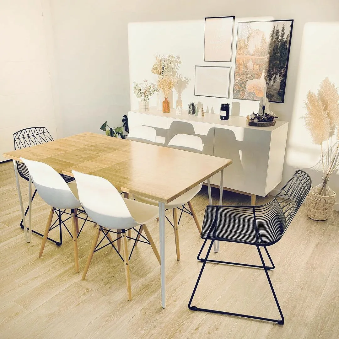 Set van 2 eetkamerstoelen HARLAN Metaal Zwart