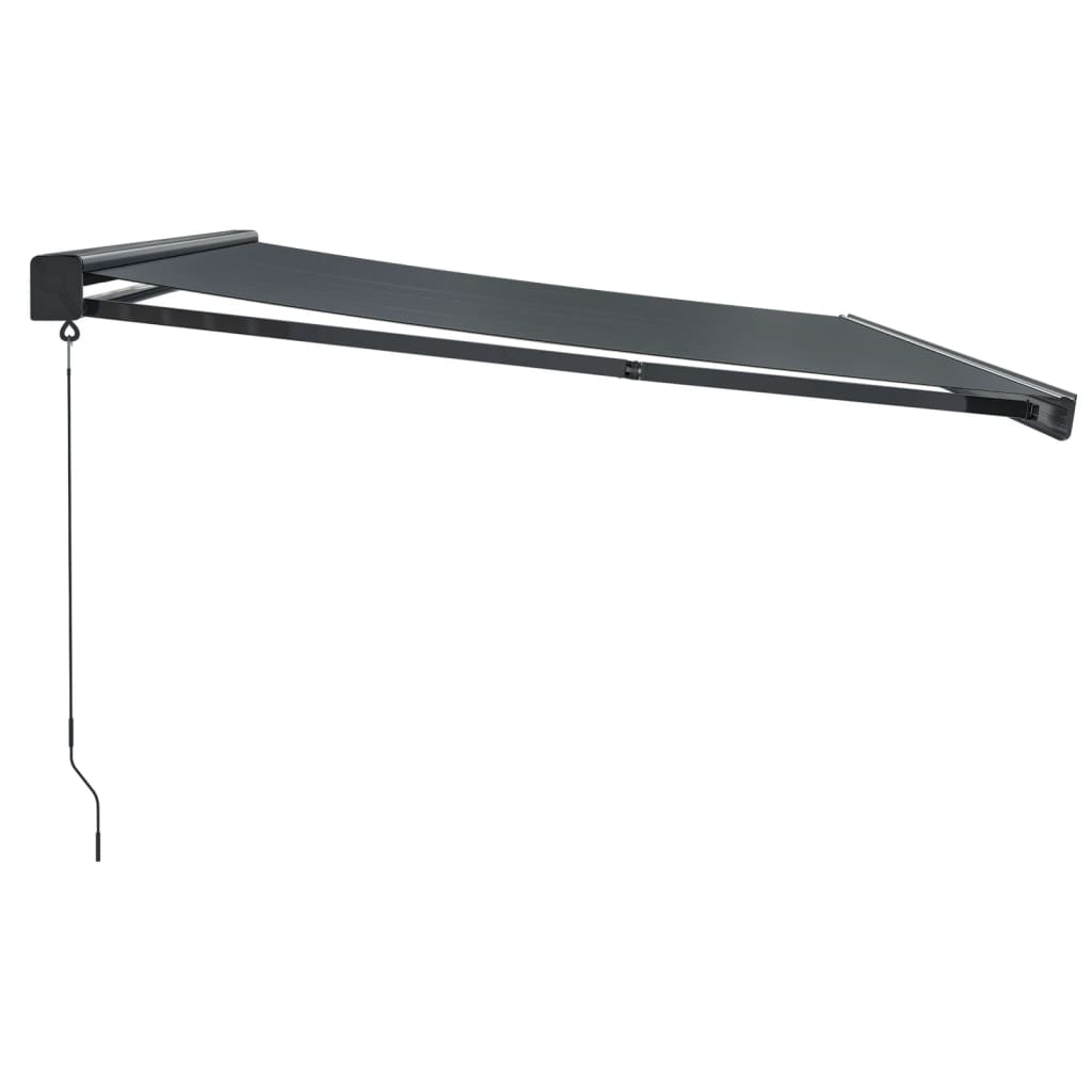 Auvent rétractable anthracite 4x3 m tissu et aluminium