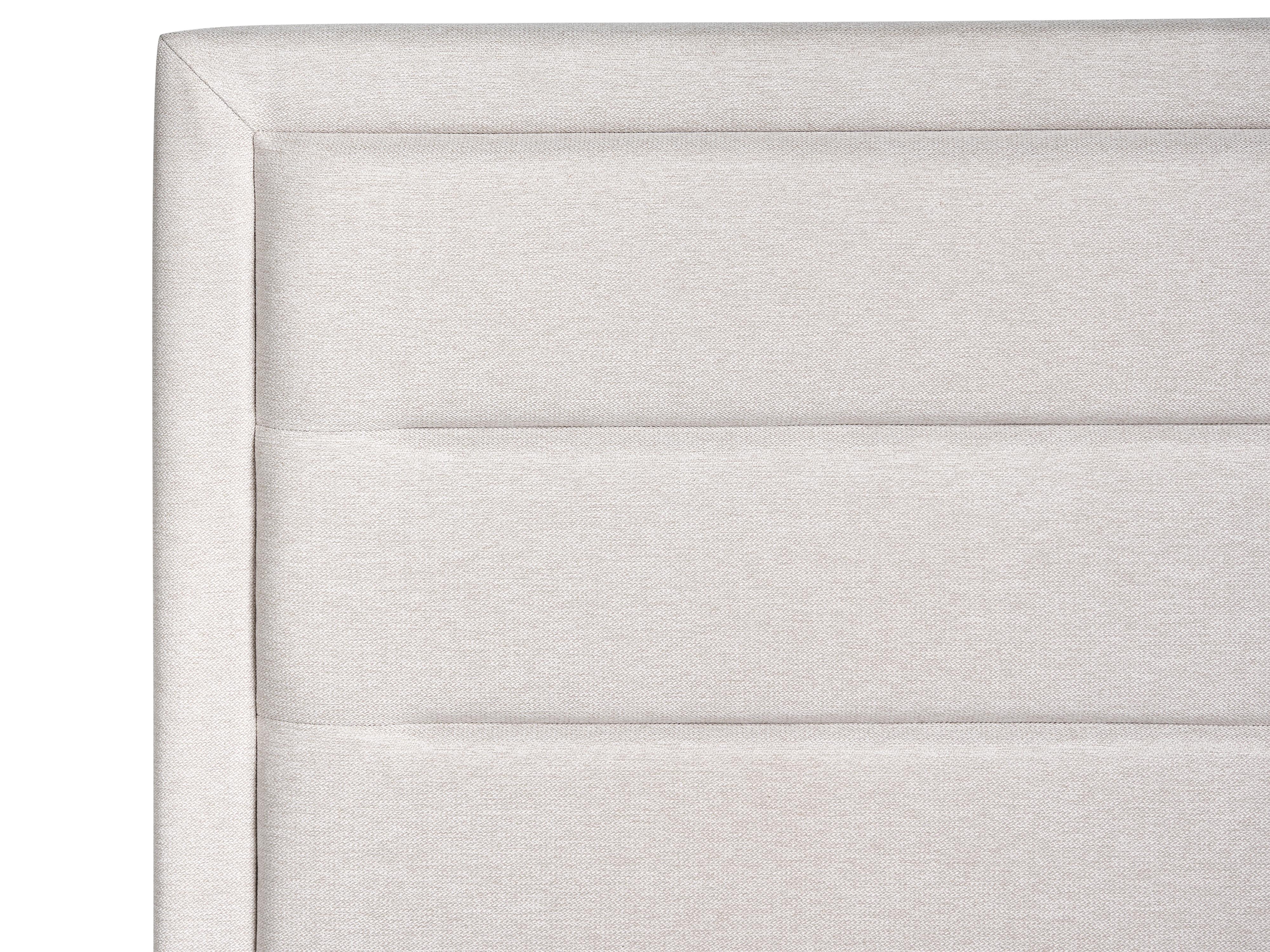 Bed met opbergruimte Stof ROUEN 180 x 200 cm Lichtbeige