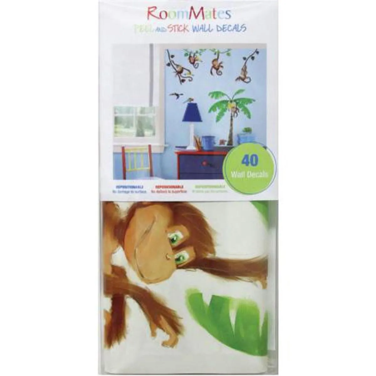 Thedecofactory LES PETITS SINGES DANS LA JUNGLE - Stickers repositionnables