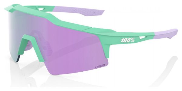 Lunettes 100% Speedcraft SL Soft Tact Vert - Ecran HiPER Mirror Violet
