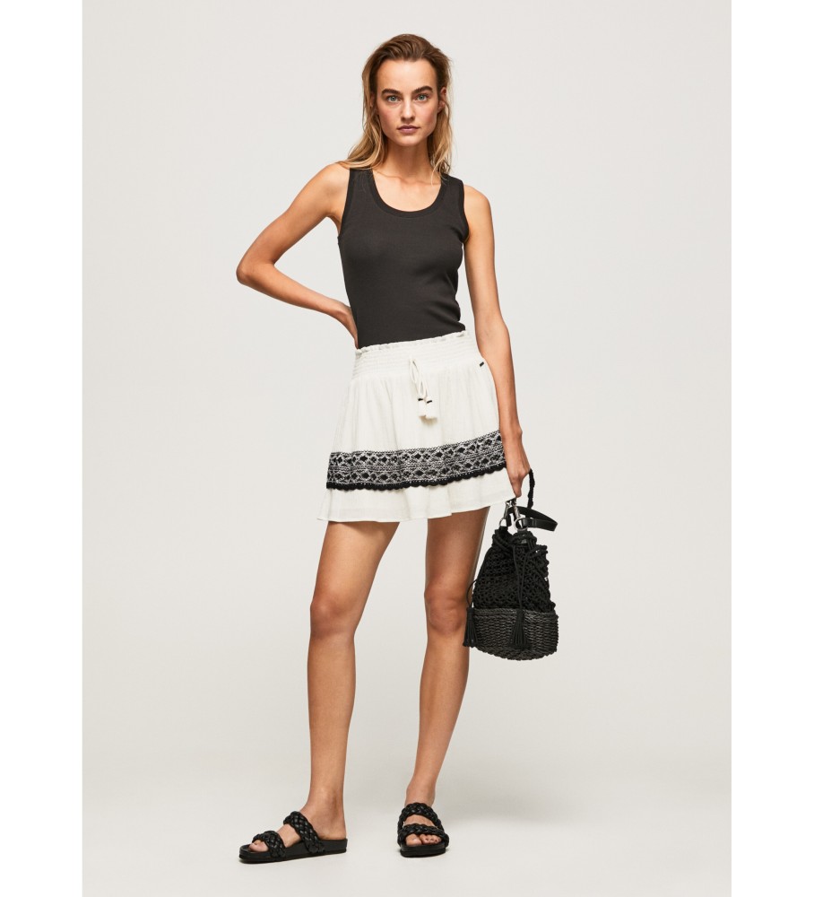 Saia Didi branca da Pepe Jeans