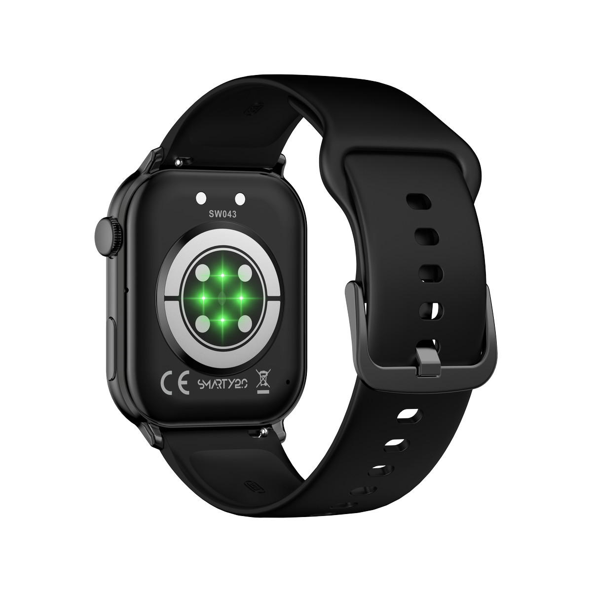Montre SMARTY 2.0 training mixte connecté métal bracelet silicone noir