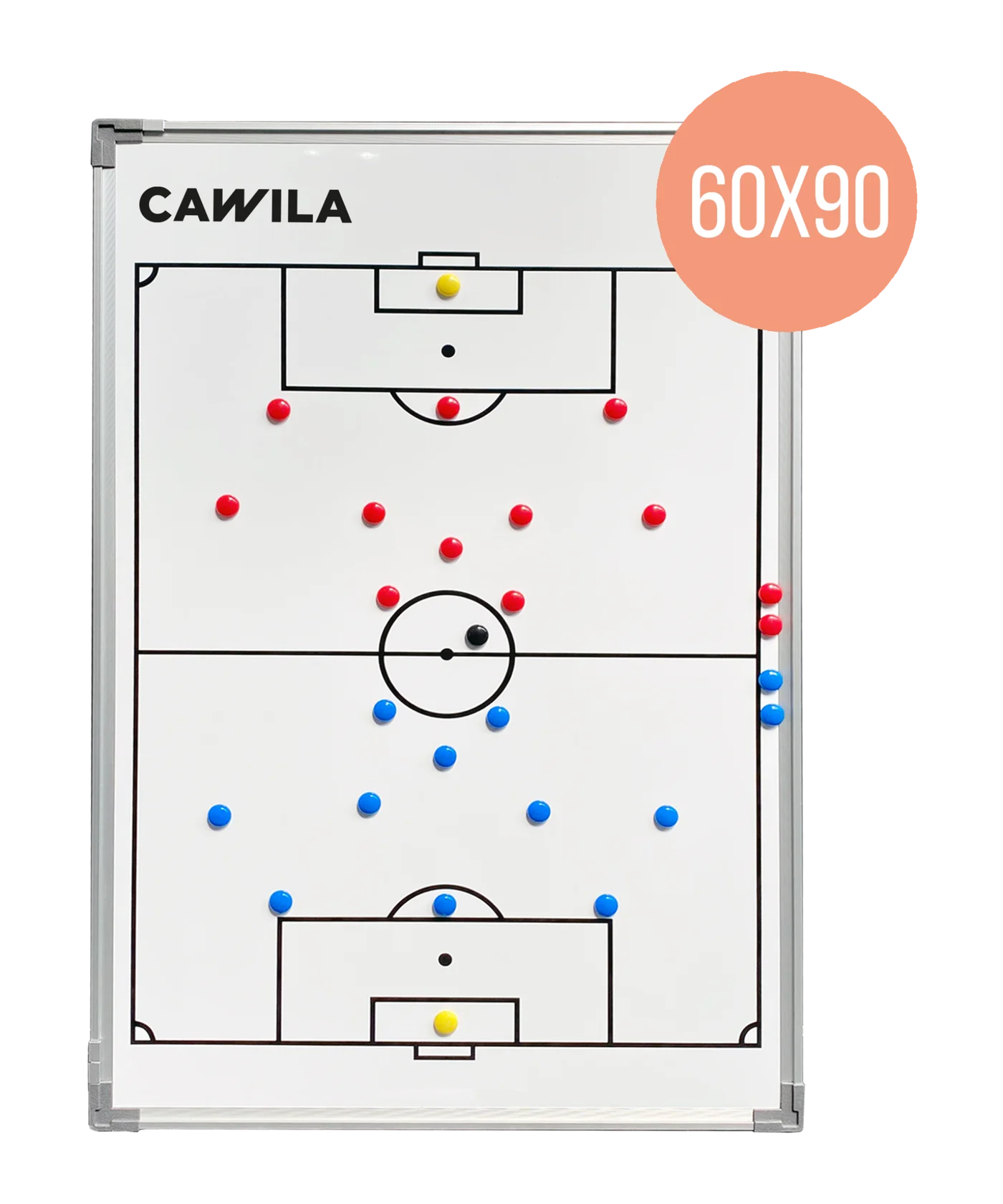 Cawila Taktiktafel Fussball inkl. Tasche| Size: 60 x 90 cm Weiss