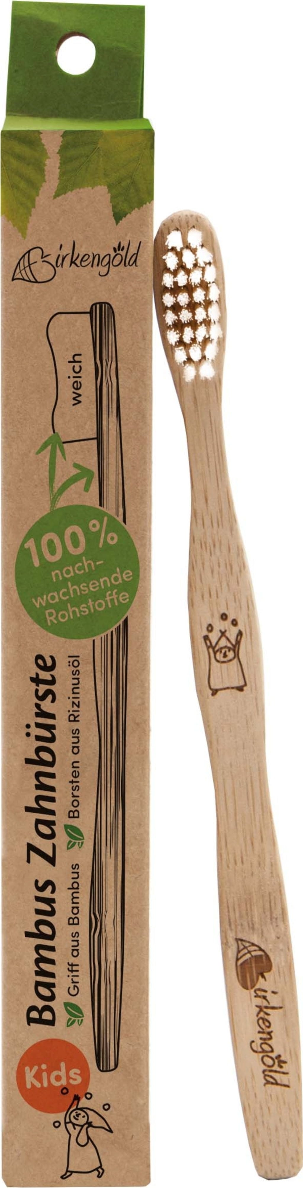 Birkengold  Bambuszahnbürste Kinder