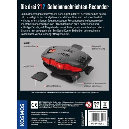 KOSMOS Die drei ??? Geheimnachrichten-Recorder