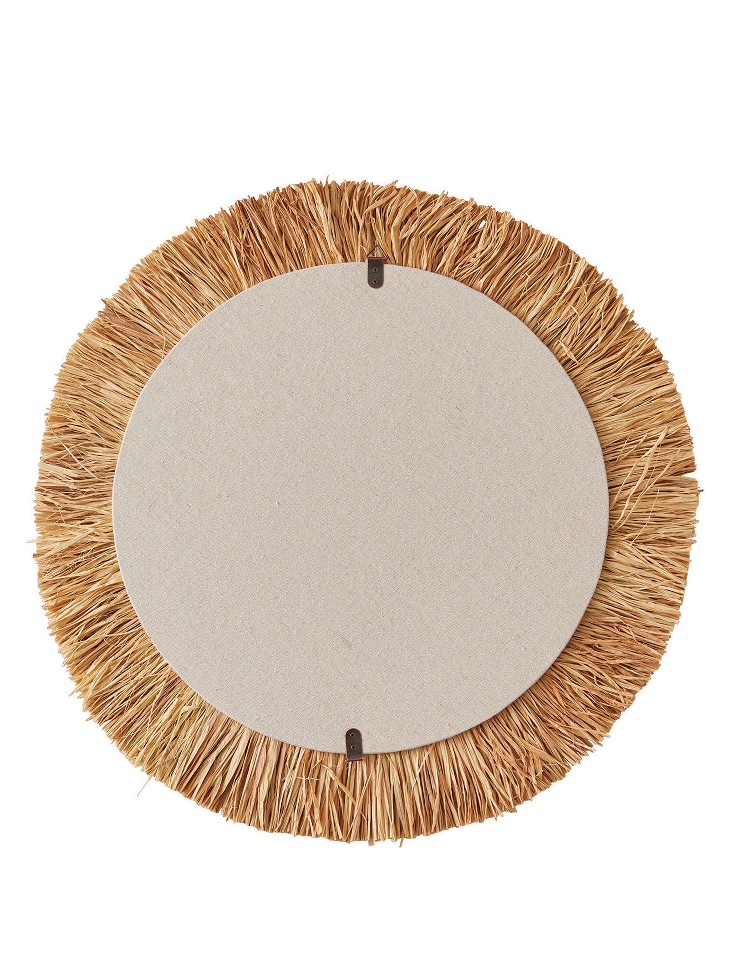 Vertbaudet Kinderzimmer XL Spiegel LÖWE aus Naturbast und Rattan braun