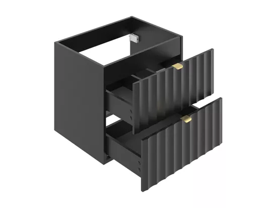 Meuble double vasque encastrée 120cm Lexa Noir