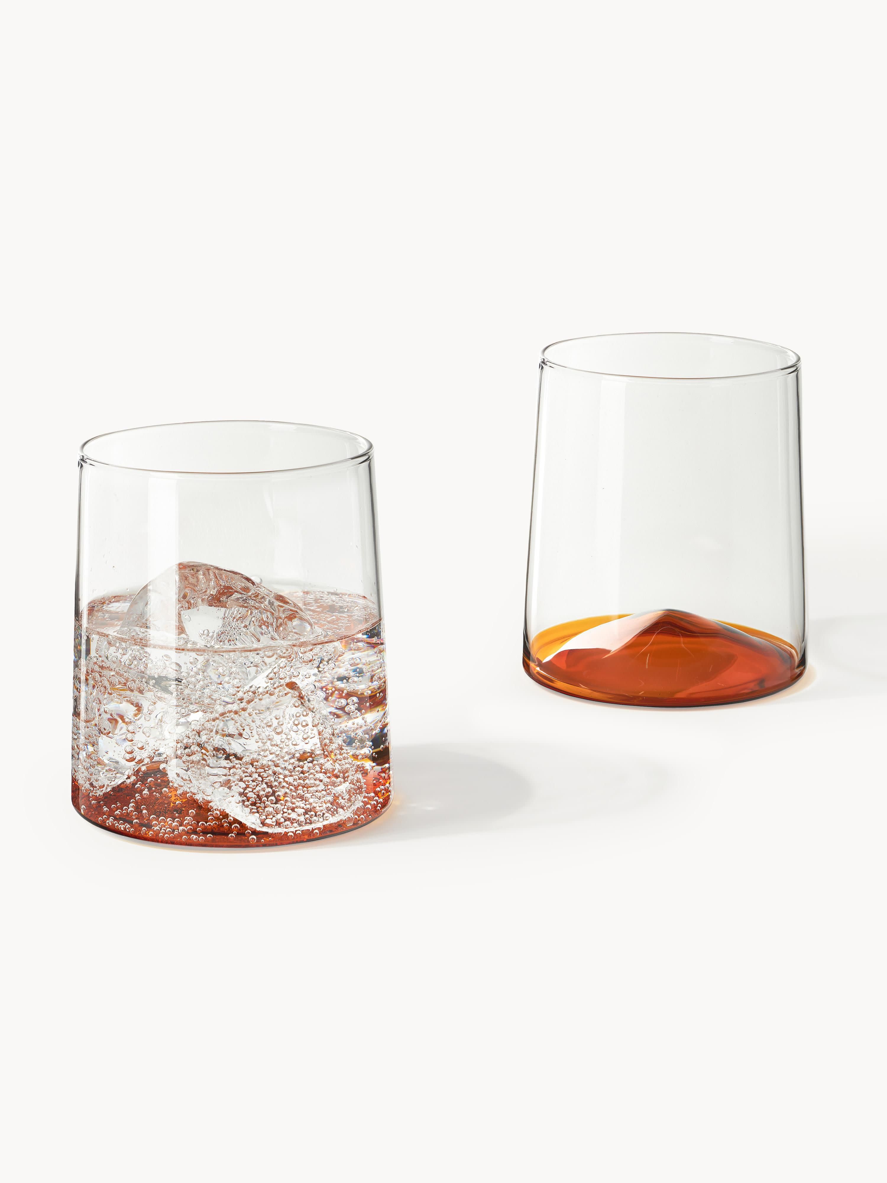 Mondgeblazen waterglazen Hadley, 4-delig