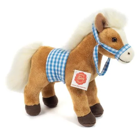 Teddy Hermann Pferd stehend mit Sattel 23 cm