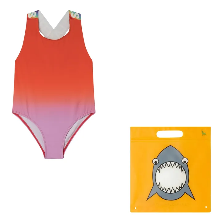 Stella McCartney Kids Maillot de Bain Une Pièce Tie & Dye | Rouge