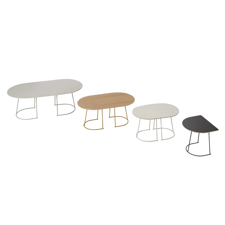 Muuto - Airy Coffee Table, Half Size, schwarz