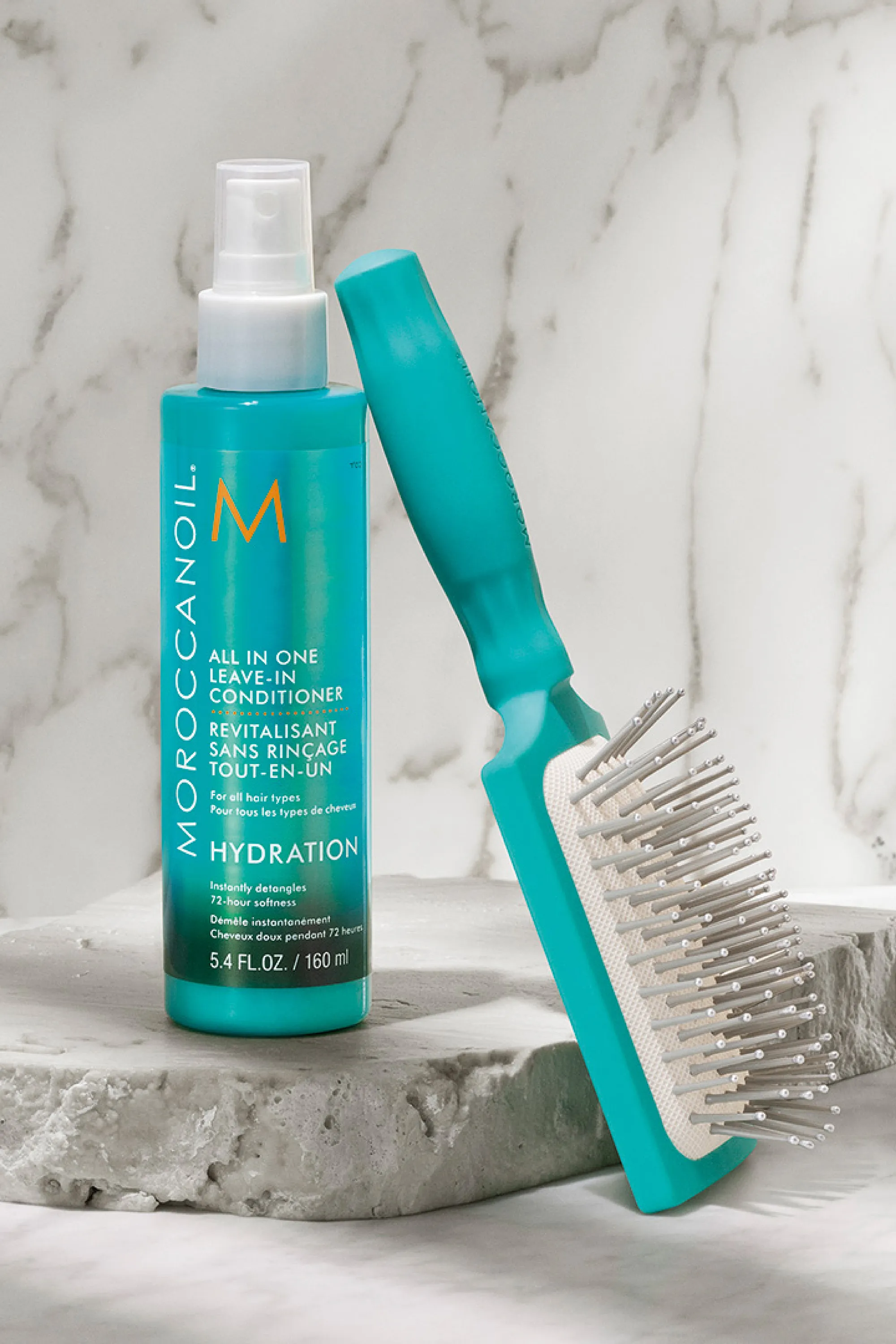 Moroccanoil Duo démêlant idéal avec mini brosse offerte-160 ml