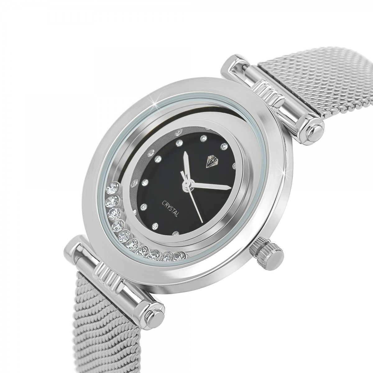 Montre Ludivine élégante SC Crystal ornée d'un véritable diamant