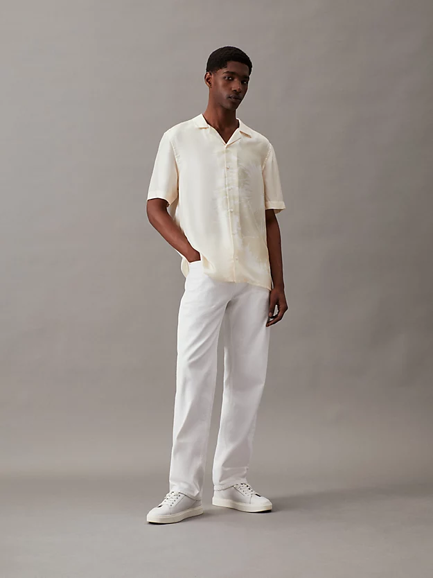 Camisa de seda floral