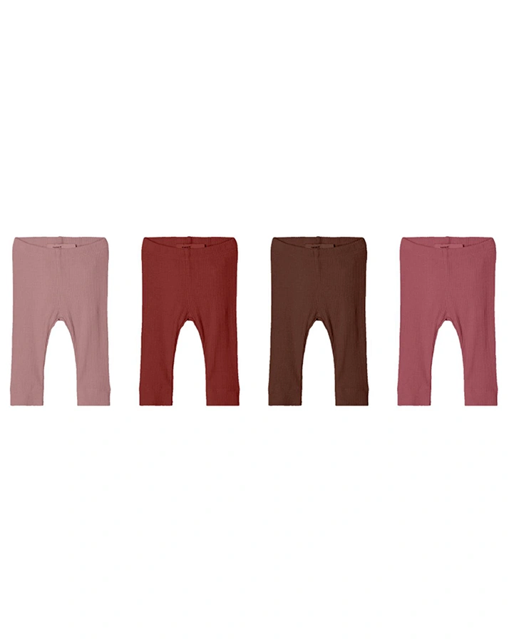 Leggings NBFKABEX 4er-Pack in Rocky Road