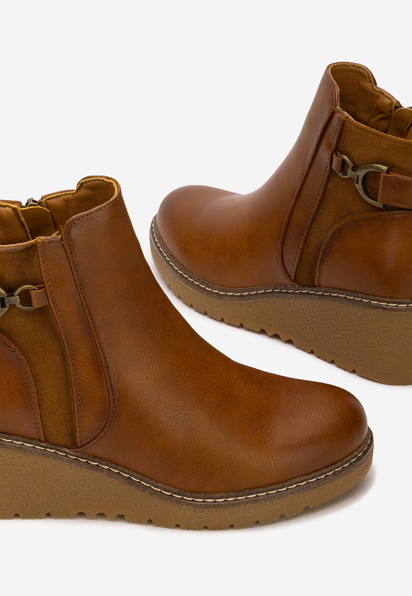 Bottines compensées chameau Magen