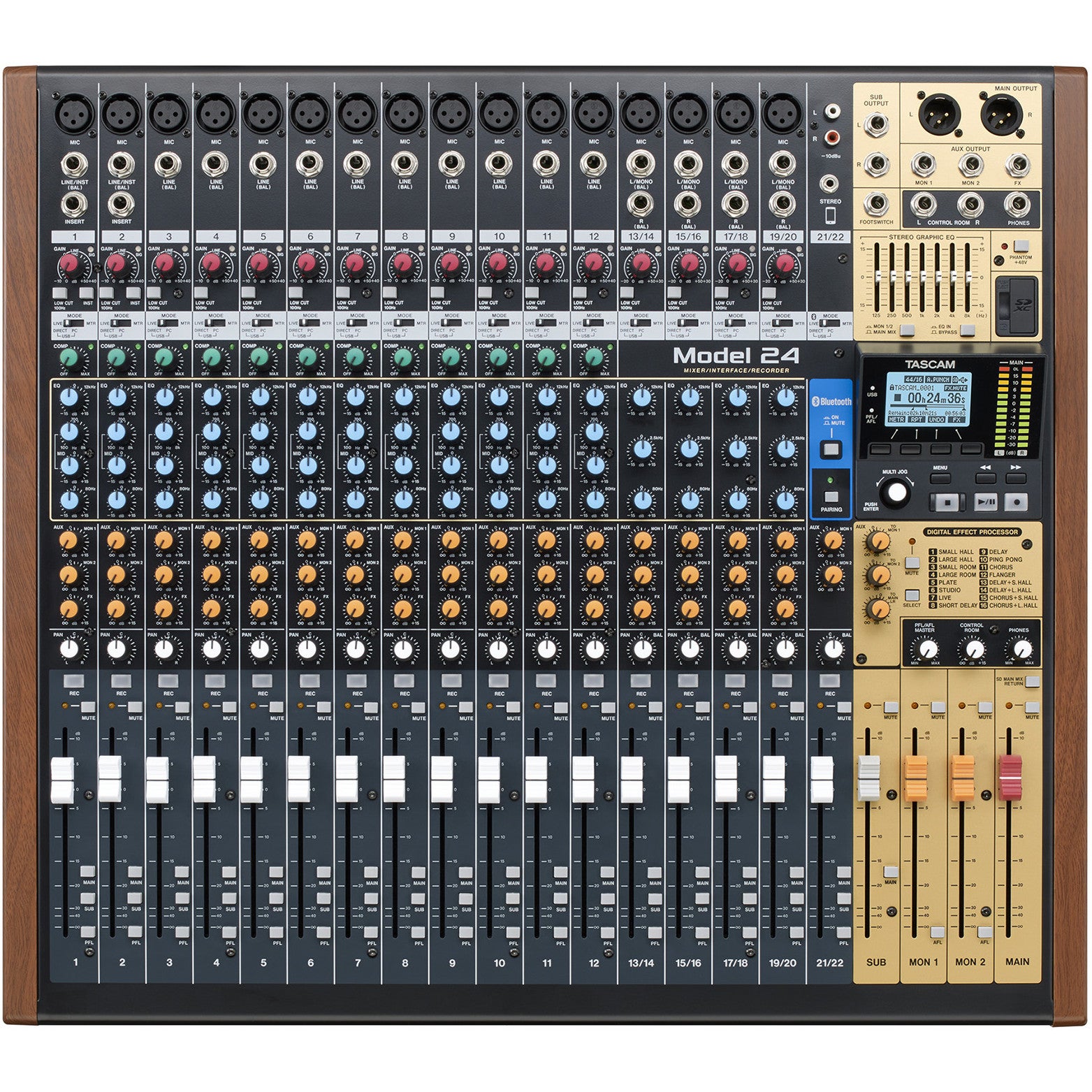 Tascam Model 24 24-kanaals mengpaneel