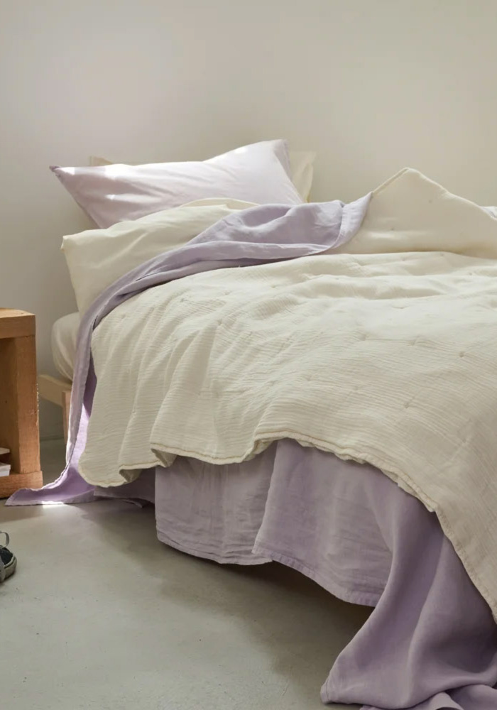 Lavie Wohndecke aus Bio-Baumwolle Nora Quilt Undyed