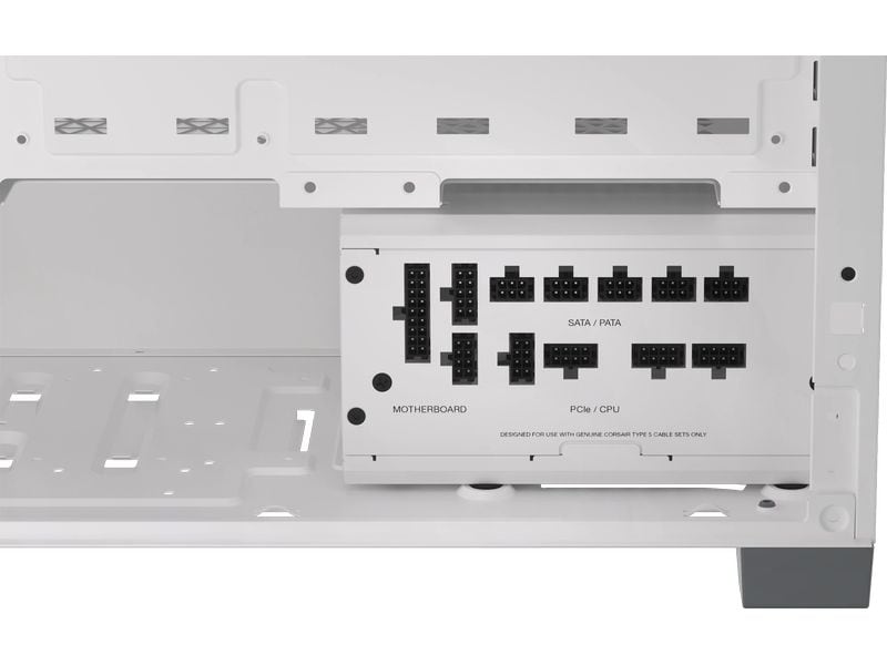 Corsair Netzteil RMx SHIFT White RM850x 850 W Vollmodulares ATX-Netzteil mit 850 W und 80 PLUS Gold Zertifizierung