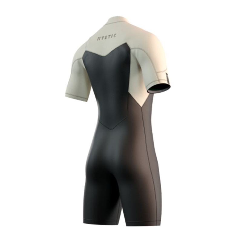 Shorty neoprene mystic motion 3-2 frontzip black sand