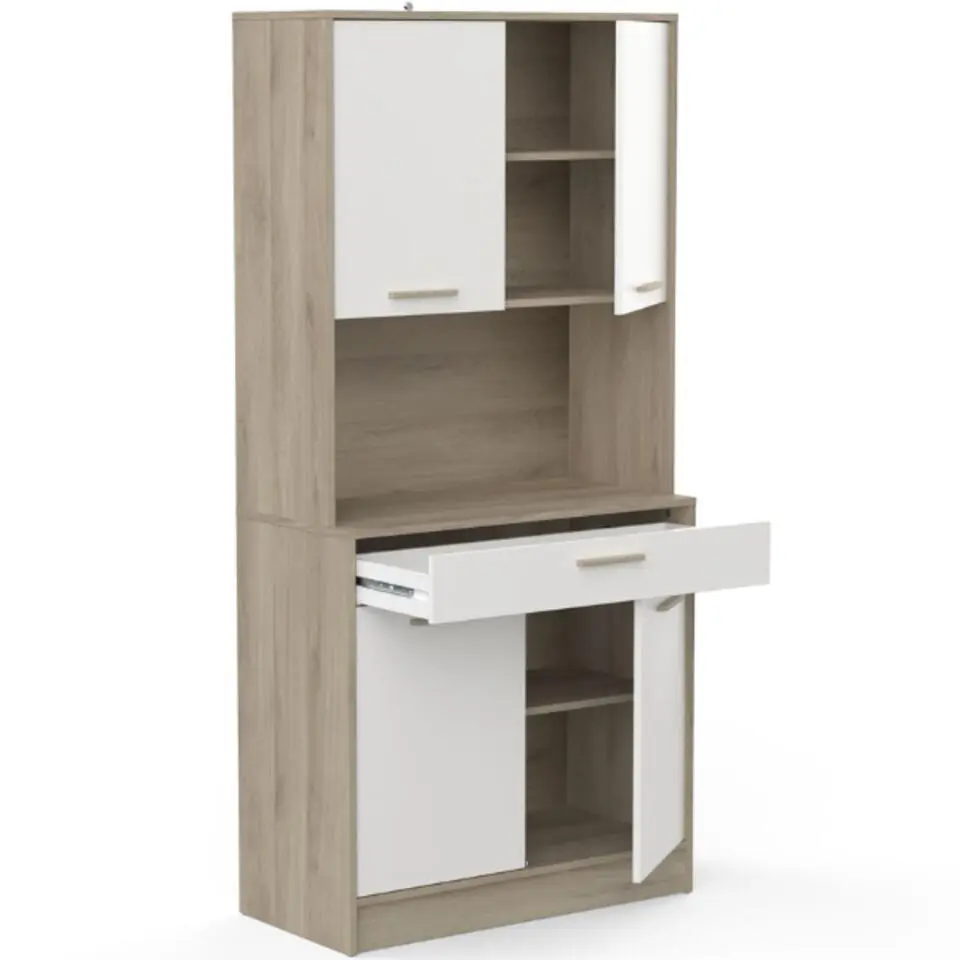 Buffetkast Romanie-Kronberg eik/mat wit