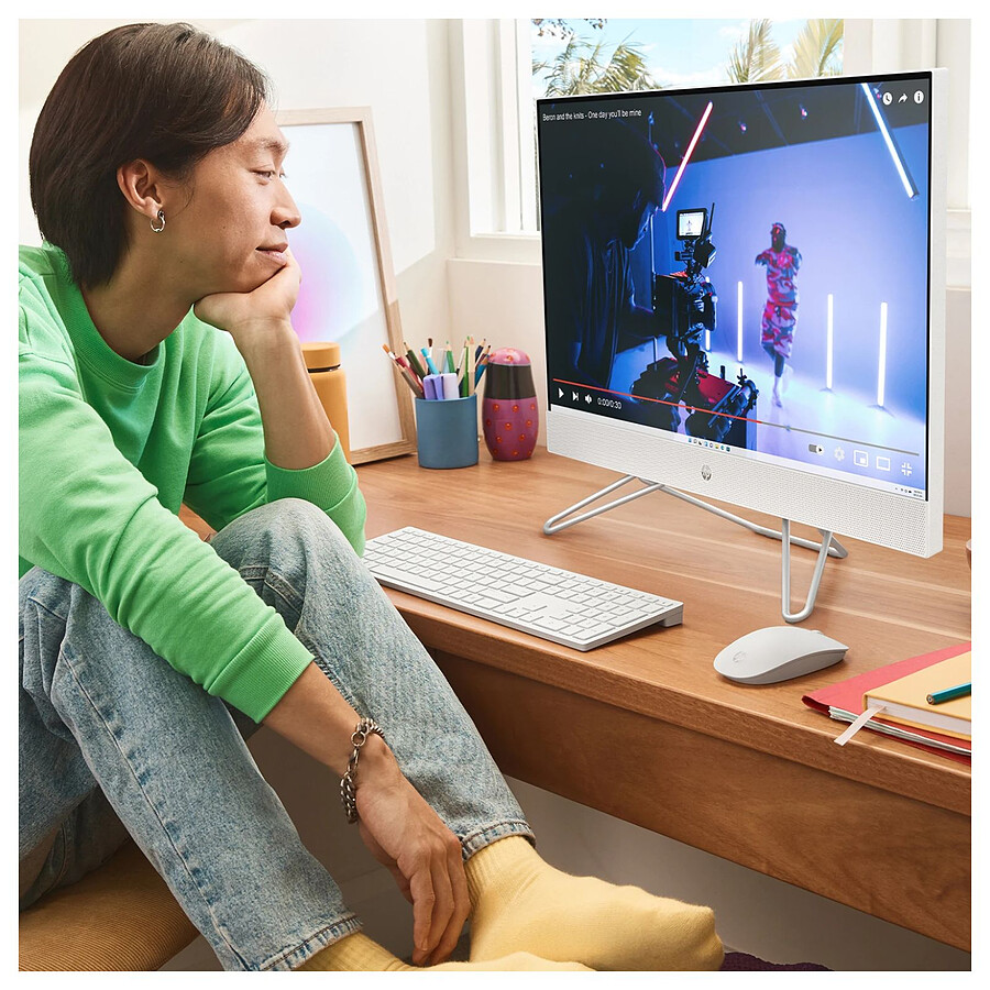 HP All-in-One 27-cb0025nf - Blanc