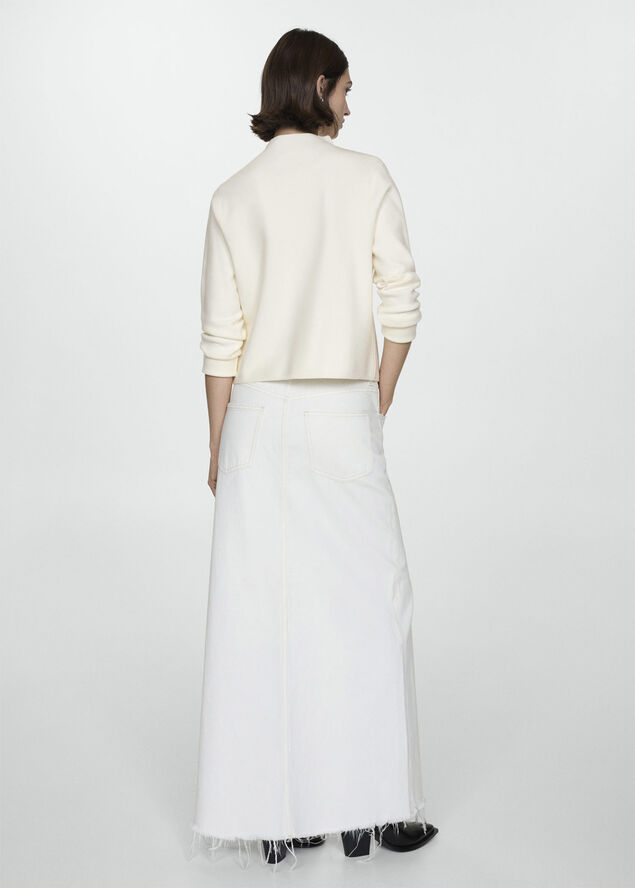 MANGO High collar sweater Light beige
