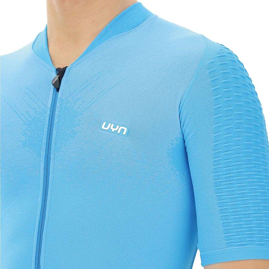 UYN Airwing Fietsshirt Korte Mouwen Turquoise/Zwart Heren