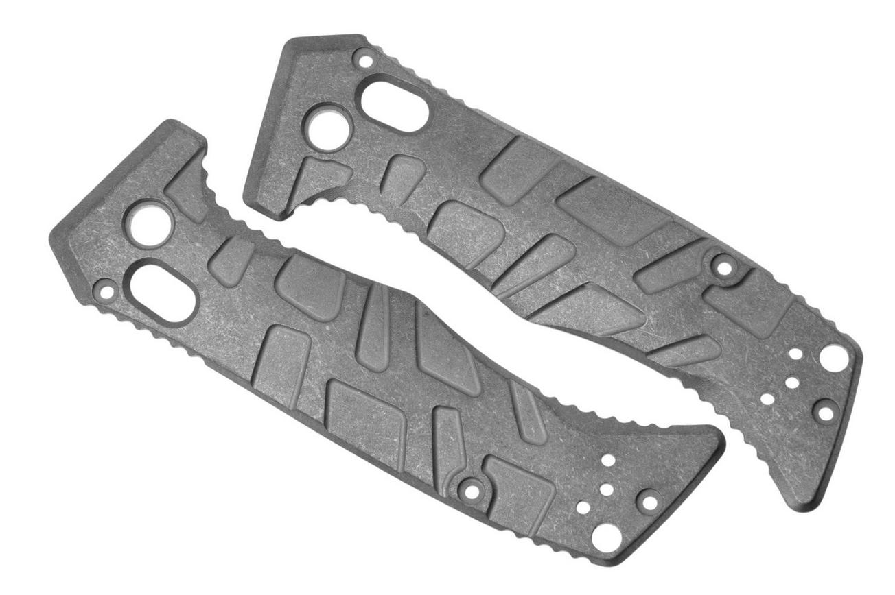 Lex Custom Benchmade Mini Adamas Scales MATSW Turtle Stonewashed Titanium, handgreepschalen