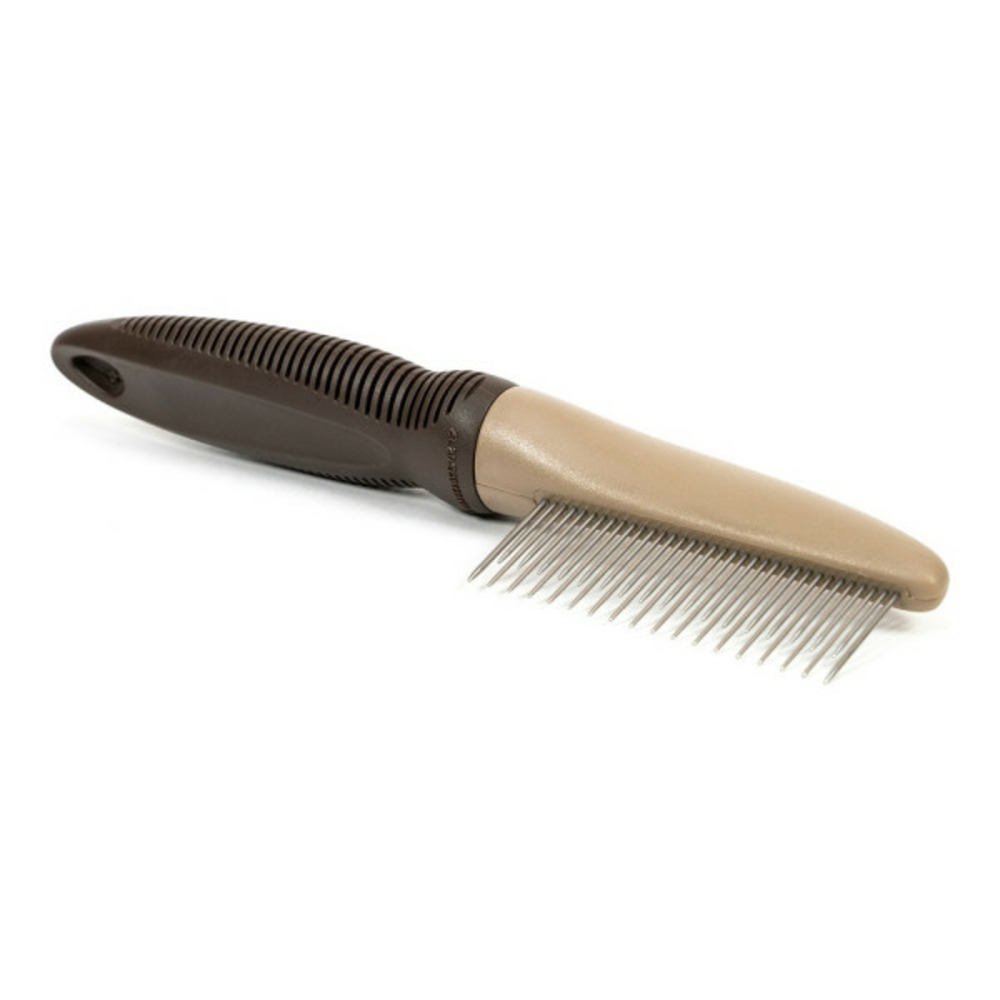 Brosse à cheveux grand râteau acier inoxydable plastique