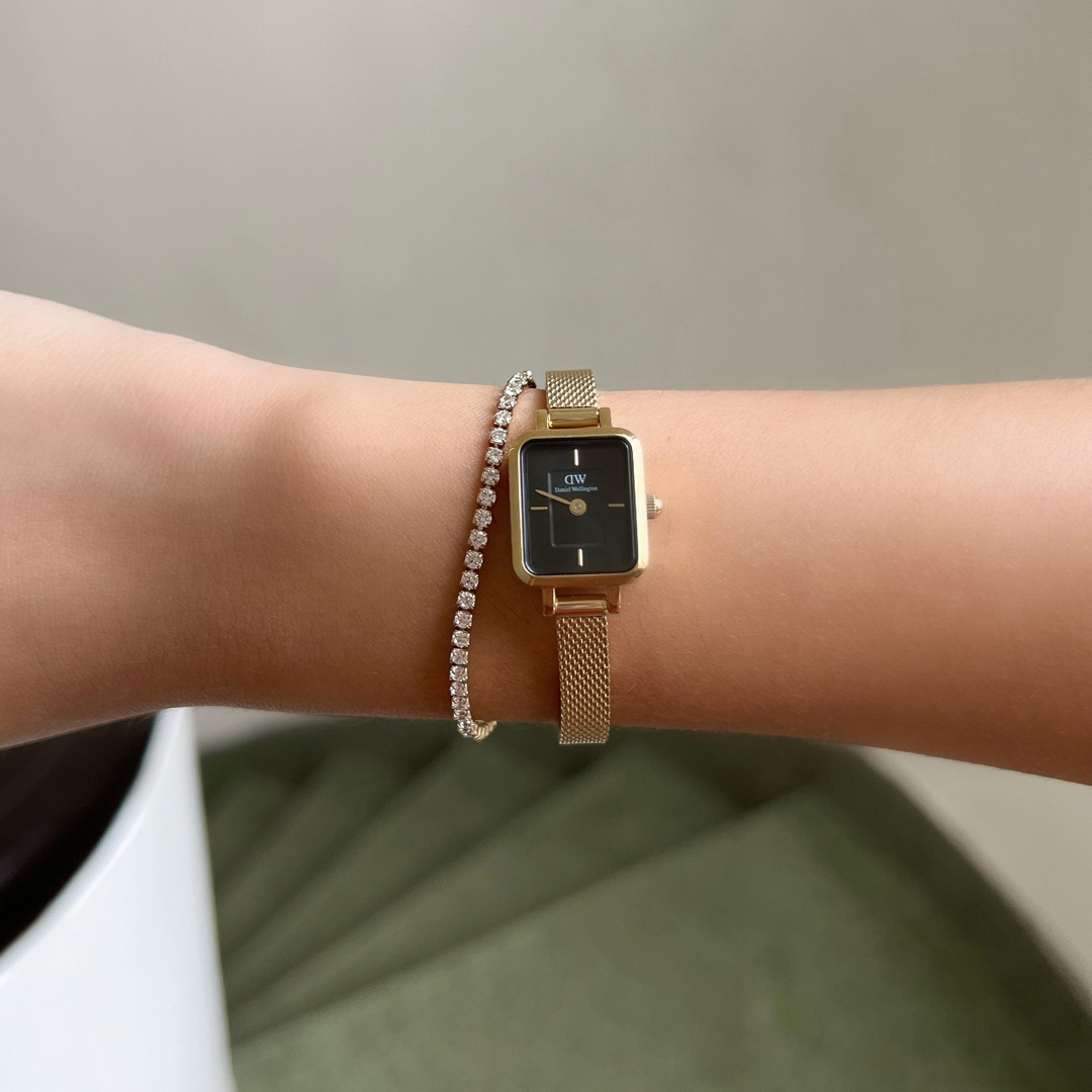 Daniel Wellington Quadro Mini Evergold Onyx
