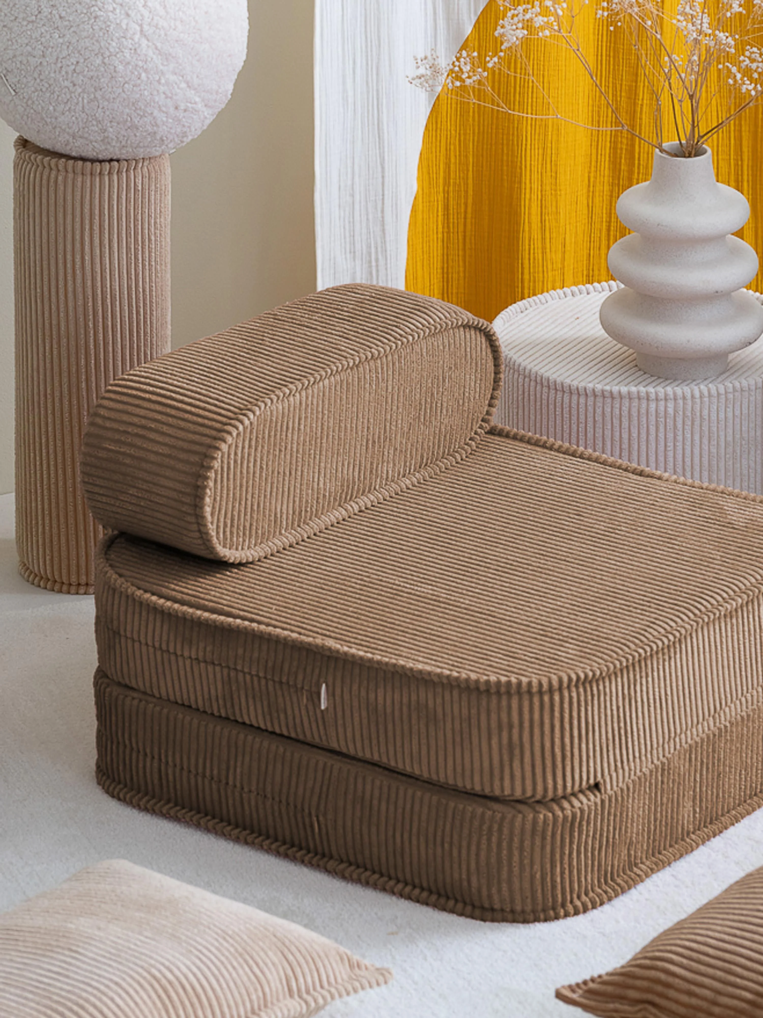 Kinder klapfauteuil Sugar van corduroy