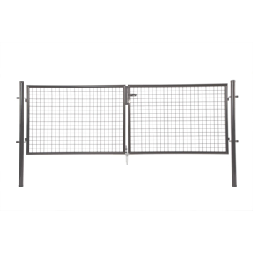 Giardino dubbele tuintuinpoort antraciet verzinkt 125x300 cm (2 x 150 cm)