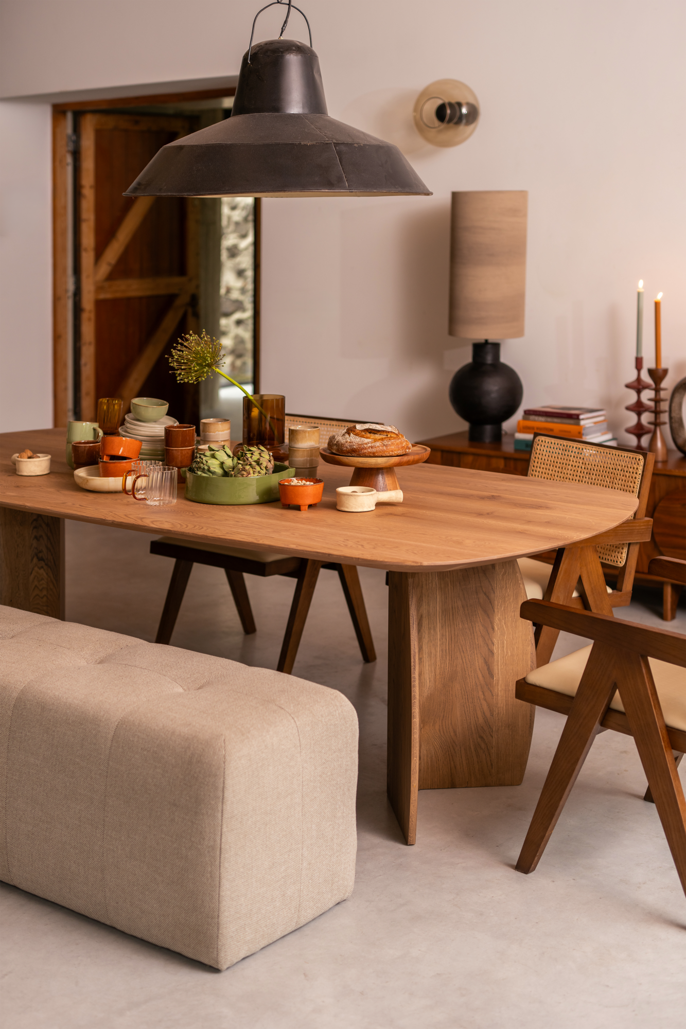 Eettafel Divio tabacco light 200x100 cm