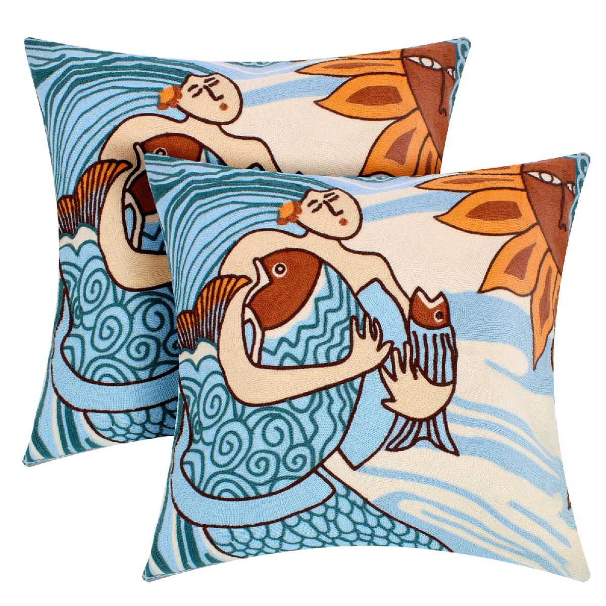 AVIZAR Housses de Coussin - Art Sunna 45x45 cm